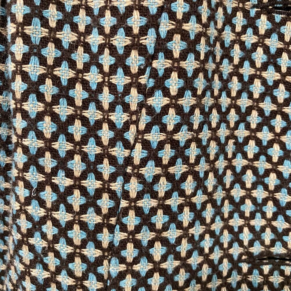 Urban Behavior Wool Blend Coat Geometric Pattern Button Front XS 60s Mod - Picture 3 of 10